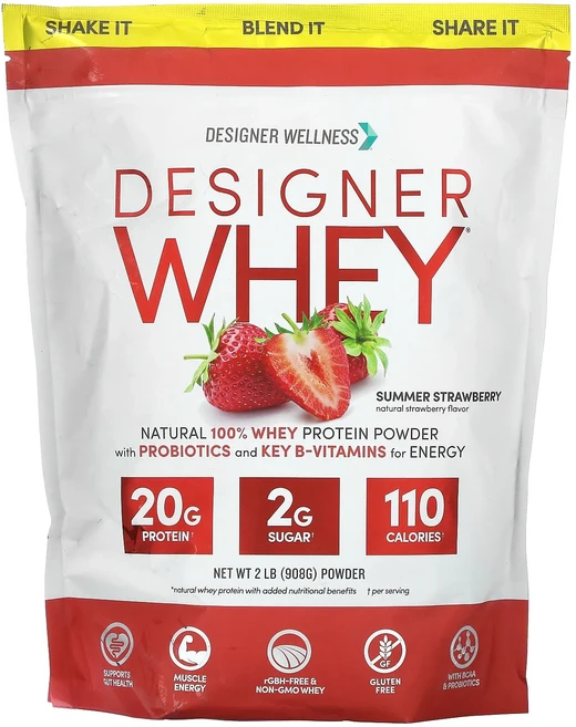 몸관리하세요 겨울입니다 Designer Wellness Designer Whey 천연100% 유청 단백 여름 딸기 2 lbs (908 g) 특별관리진행, DesignerWellnessDesignerWhey천연, 908g, 1개 - 쿠팡