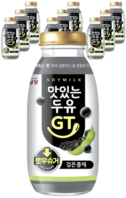 맛있는두유GT 검은콩깨 로우슈거, 200ml, 10개