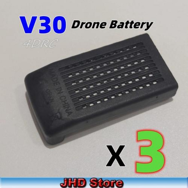 JHD 배터리 4DRC V30 미니 드론 3.7V 1000mAh 4D-V30 배터리 V30 배터리 도매, 09 V30 Black 3 PCS_01 CHINA, 3) V30 Black 3 PCS