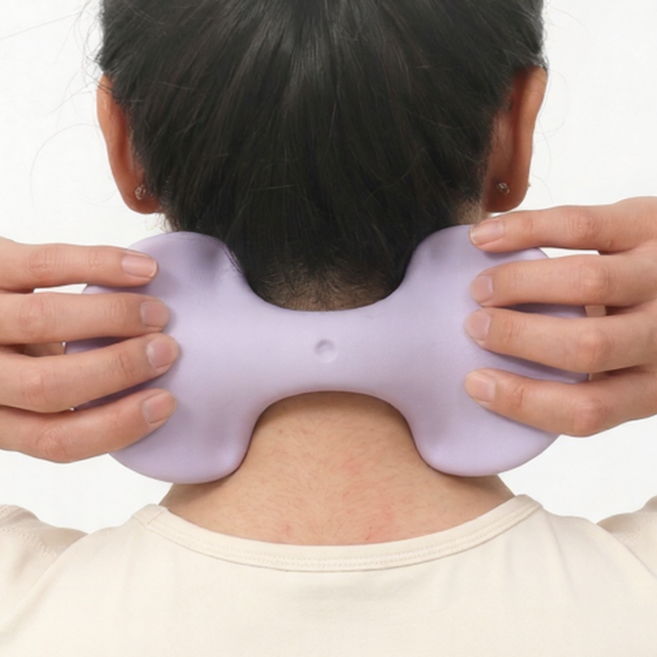 피지오넥 미니 마사지기 조권 괄사 목 어깨 승모근 종아리 휴대용 다용도 안마기, 핑크, 1개