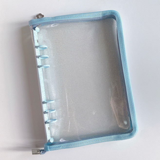 6공 지퍼 포카바인더 A5 포토카드 바인더 앨범 다이어리, 블루