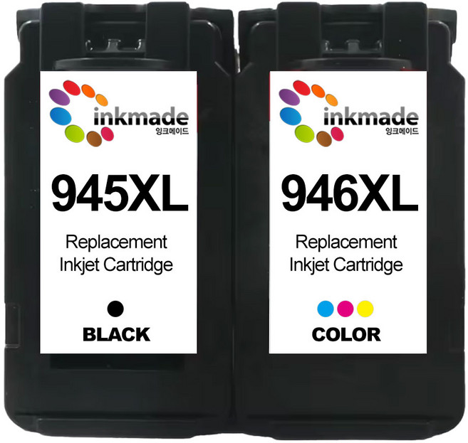 잉크메이드 PG-945XL CL-946XL 대용량 캐논 호환 잉크 세트, 1개