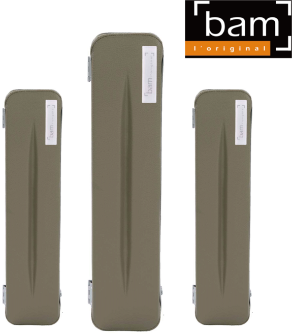 BAM 뱀 플룻 케이스 레뚜왈 플루트 소가죽 ET4009XLG 머드그레이, 1개