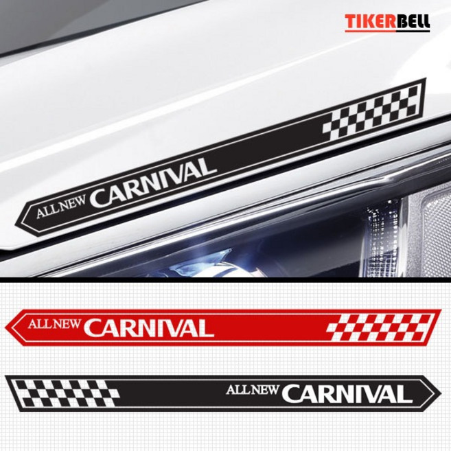 티커벨 올뉴카니발 로고 라인 대형 데칼스티커 TKLL-4, 레드, 1개