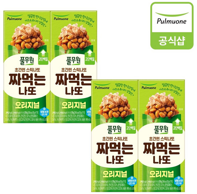 풀무원 짜먹는나또 오리지널(210g)X4개, 4개