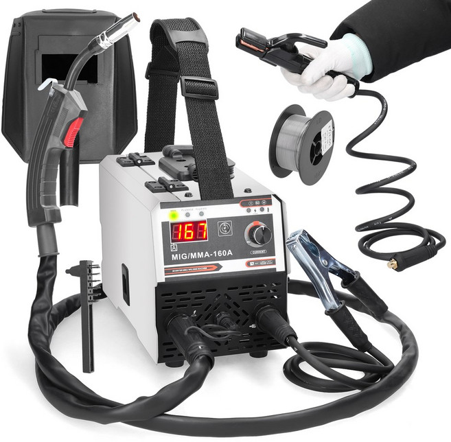 논가스용접기 CO2겸용 다용도 2in1 MIG MMA 이산화탄소 가스 차폐 및 수동 용접 다목적 IGBT 직류 인버터, 02 US, 02 US