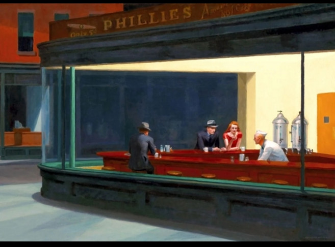 에드워드 호퍼 삽화 Nighthawks 아침 솔라 풍경 아트 포스터 캔버스 회화 벽 아트 인쇄 그림 거실 홈 장식, [06] 30X42cm Unframed, [07] aq-12