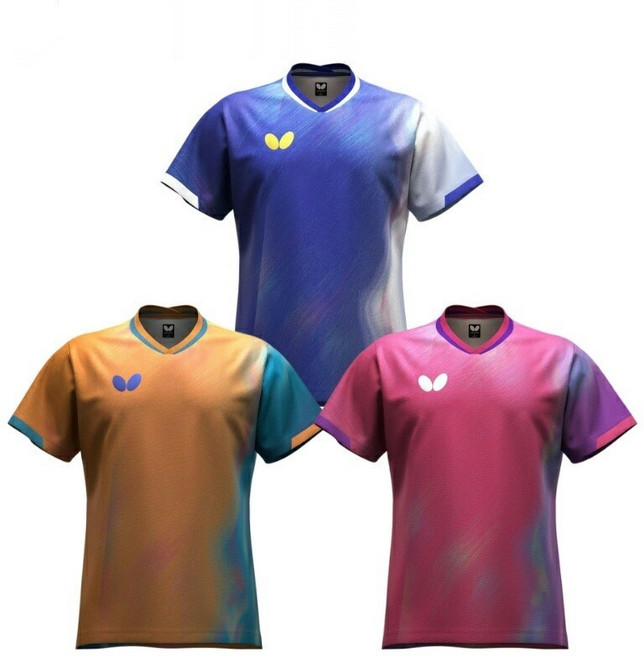 버터플라이 인필리아 탁구 유니폼 반팔 셔츠 남녀공용 47220 탁구의류