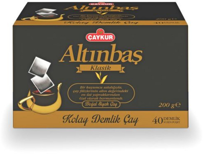 챠이쿠르 알트 ınba ş 클래식 티포트 백 터키식 홍차 프리미엄 어퍼 리프 및 얼그레이 40 200g / 7.05온스