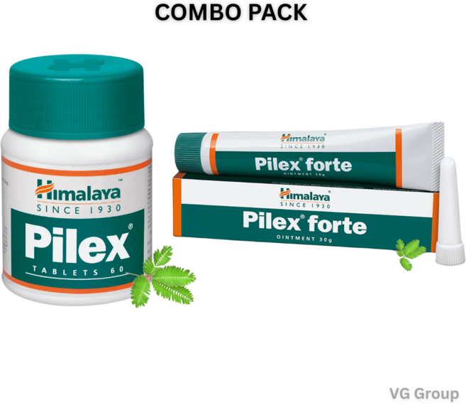 Himalaya Pilex(60tab) and Pilex forte ointment(30g) Combo pack, 1개, 30g