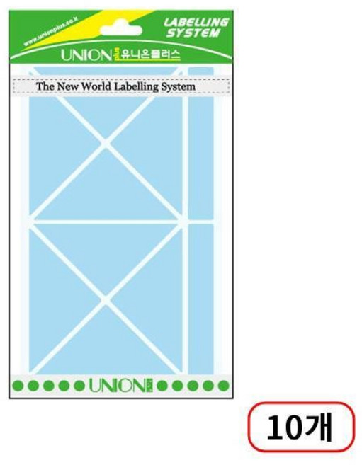 유니온)코너견출지(326-1)8매입/33*67mm, 하늘색(M320786) 10개