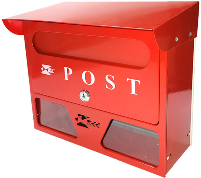 국내생산 루프 우편함 주택 벽걸이 우체통, 루프 우편함 RED