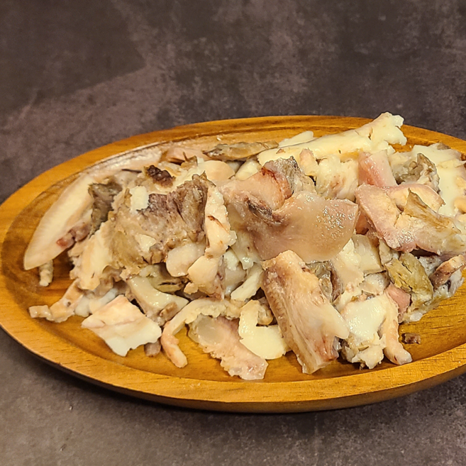 [고메팜스] 돼지 머리고기 삶은 내장 오소리감투 염통 슬라이스 부속 셋트, 1개, 200g