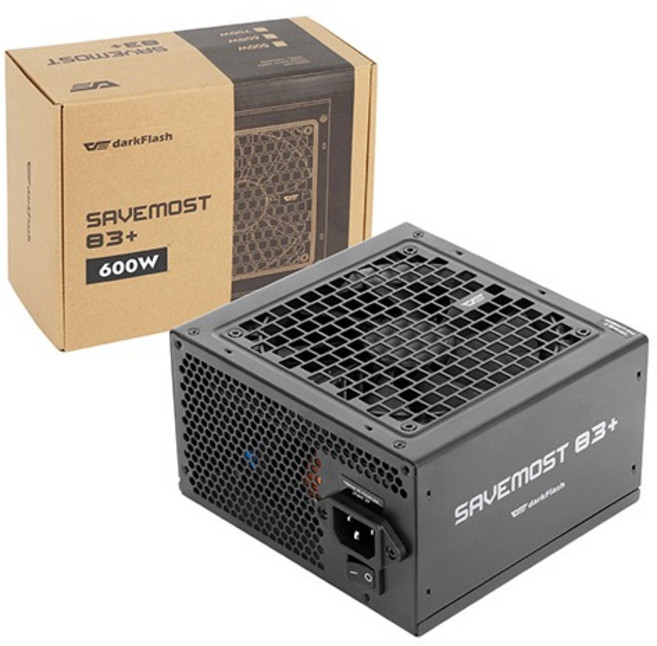 다크플래쉬 SAVEMOST 83+ 600W 블랙 PC파워, 1개