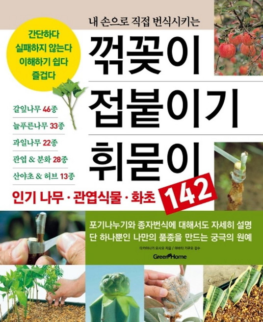 내 손으로 직접 번식시키는꺾꽂이 접붙이기 휘묻이:인기 나무ㆍ관엽식물ㆍ화초 142, 꺾꽂이 접붙이기 휘묻이, 다카야나기 요시오(저) / 김현정(역), 그린홈