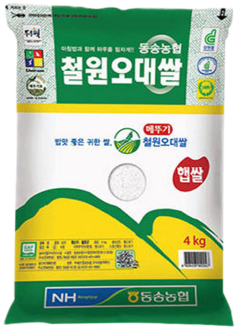 동송농협 철원오대쌀 4kg 2025년 햅쌀, 1개