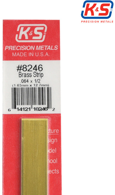 K&S 황동막대 1.6 x 12.7 x 305mm, 1개