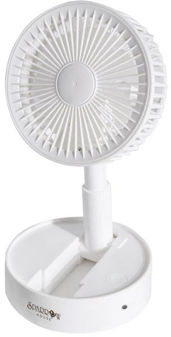 스패로우하우스 높이 조절 휴대용 캠핑 무선 미니 탁상용 선풍기, 화이트, SPH-A9