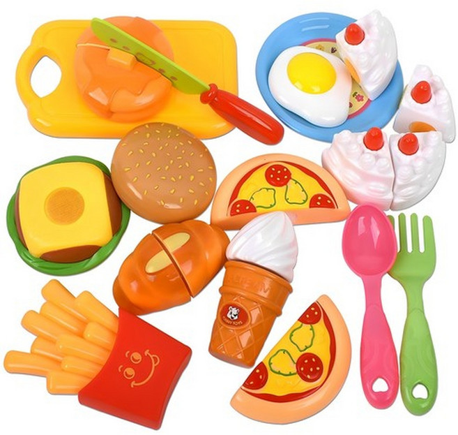 오즈토이 쿠킹 브런치 소꿉놀이 세트, 혼합색깔, 2세트