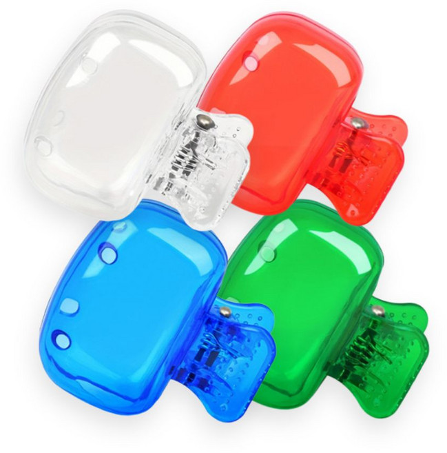 AROK 휴대용 집게형 칫솔캡 4종 세트 칫솔케이스 위생 보관 커버, 1세트