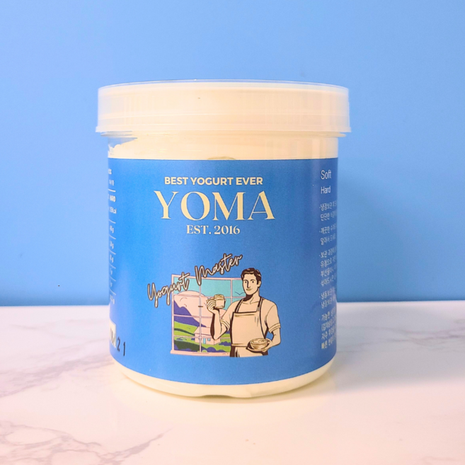<당일발송>요거트마스터(요마) 산미 없이 고소한 우유향 풍미 가득 부드러운 소프트 무가당 그릭 요거트 500g, 1개