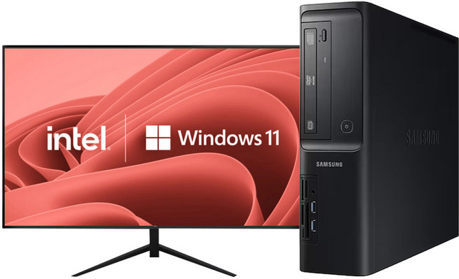 삼성 컴퓨터 데스크탑 i5 i7 사무용 주식용 인강용 PC 본체 초고속 SSD장착 윈도우 11 LED 모니터 세트, 01 본체만, 윈도우 11 홈, 256GB, 8GB, 01 실속형