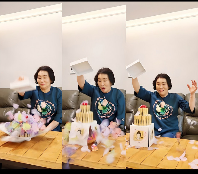 점핑 용돈박스 어버이날 카네이션 용돈케이크 생일선물 용돈박스 깜짝파티, 레드, 1개, 점핑 레드 용돈박스 2단