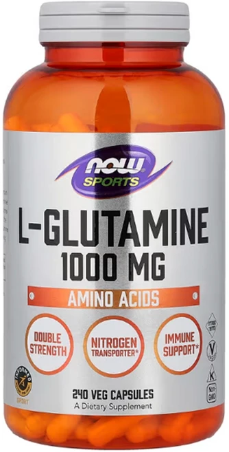 [2개] 나우푸드스포츠 L 글루타민 1000mg 240베지캡슐 아미노산 운동전후 glutamine, 240정, 2개 - 쿠팡