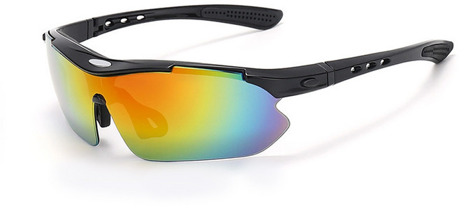 온브레이크 스포츠 러닝 자전거 편광 선글라스, A02 블랙, 1개