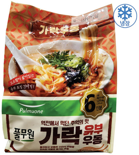 풀무원 가락 유부우동(2인분) x 4봉, 1개, 1.276kg