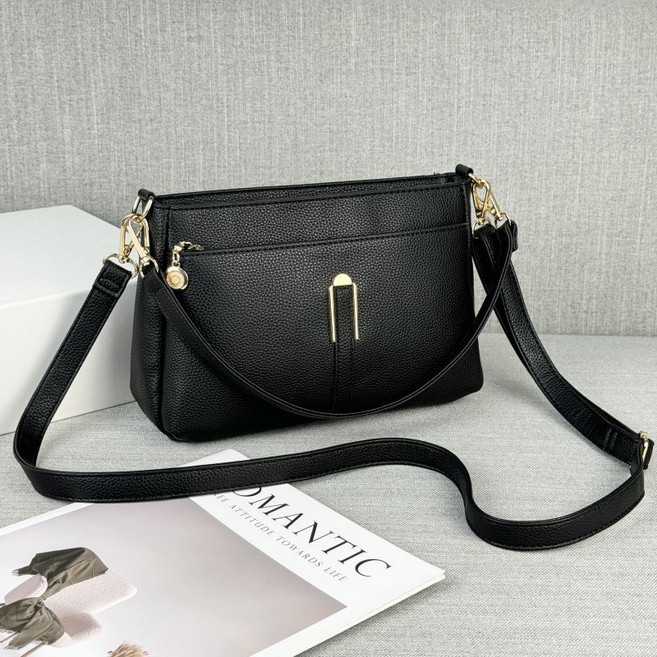 여성 크로스백 숄더백 두가지 끈 부드럽고 고급스러운 가죽 가방 캐주얼 여행용 직장인 여자 가방