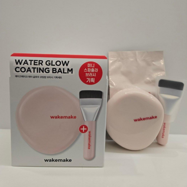 빈스누스킨 NEW 웨이크메이크 Wakemake 워터 글로우 코팅밤 12.5g 1개+리필 미니브러쉬 증정, 1개, #02.바닐라 아이보리