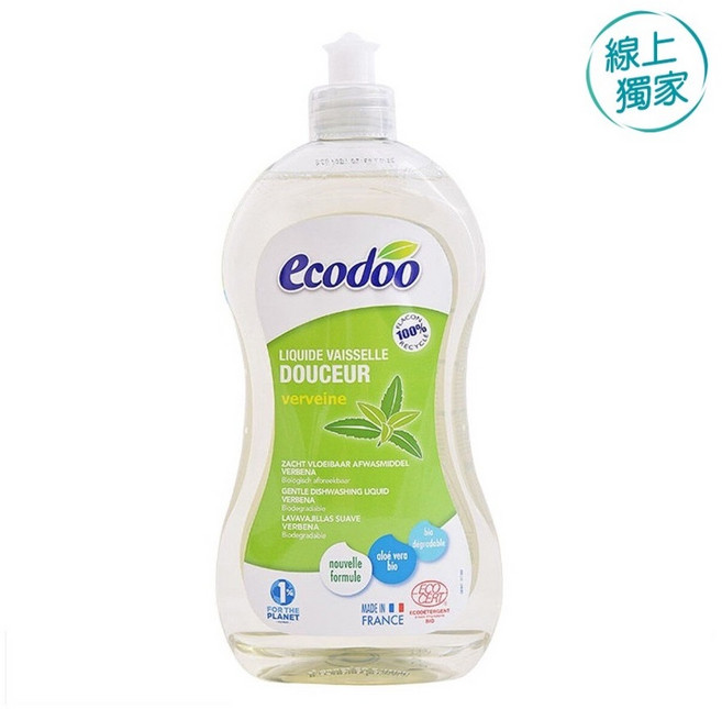 Ecodoo 易可多 有機環保蘆薈馬鞭草洗碗精 500毫升, 500毫升 X 1入