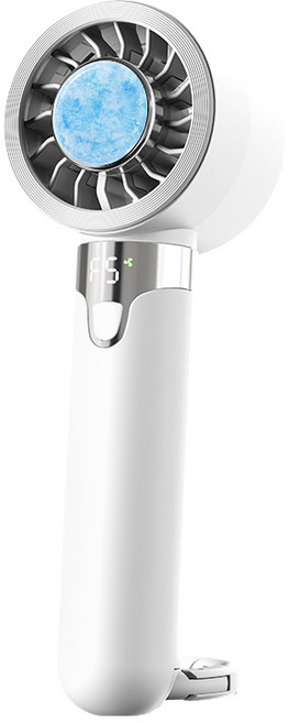 DelightZone 휴대용 선풍기 미니 선풍기 아이스 냉각 에어컨 선풍기 저소음 무선 경량 탁상 거치 LED 잔량 표시, 화이트, U36