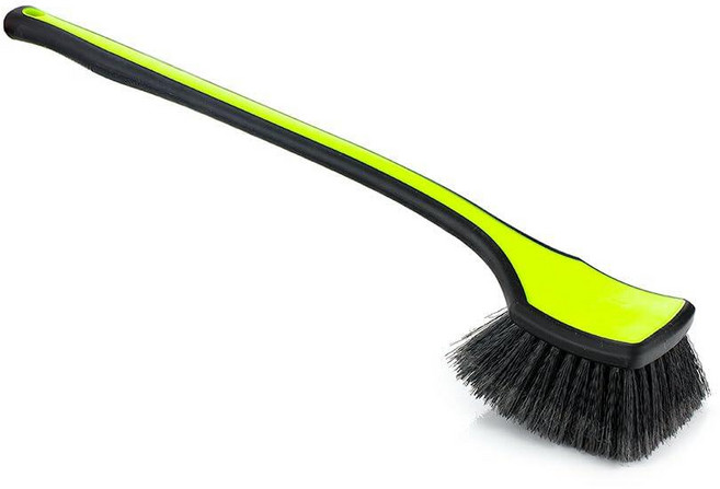 Detail Factory - 펜더 웰 브러시 - 인체 공학적 ProGrip 핸들 뻣뻣한 합성 빗살 인체 공학적 디자인 휠 웰 청소 - 그레이, 엑토플라즘, 1개
