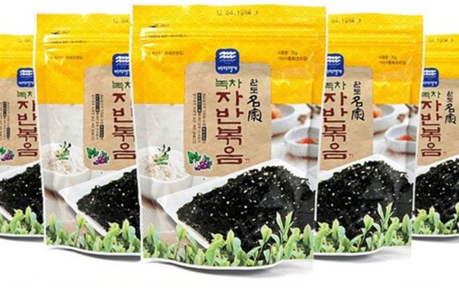 완도명가녹차자반볶음X/완도김자반/돌자반볶음/김돌자반/김자반돌자반볶음/돌김자반볶음, 5세트