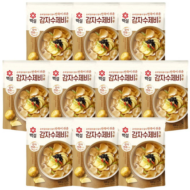 백설 감자수제비가루 500g, 10개
