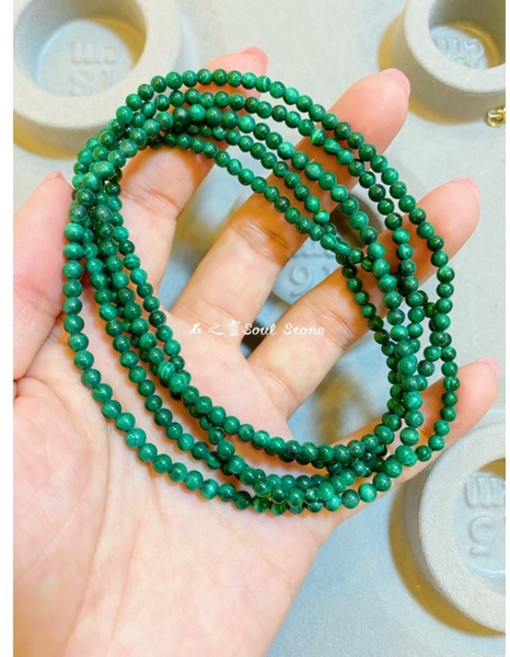 石之靈Soul Stone 水晶腳鍊 石榴石 堇青石 拉長石 橄欖石 葡萄石 藍磷灰 孔雀石 24公分, 孔雀石,24公分, 1個