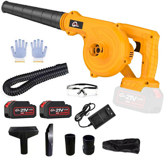 YUON 무선으로 간편한 강력 에어건 불고빨고 365 무선 핸디 송풍기 청소기 21V 3.0Ah + 배터리, 1개