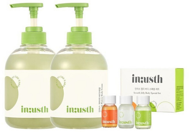인어스 워터리 바디세럼 490ml X 2개 + 인어스 미니키트, 없음