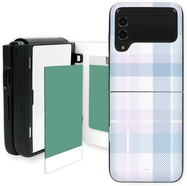 이케미 Z플립 호환 체크시리즈 마그네틱 케이스