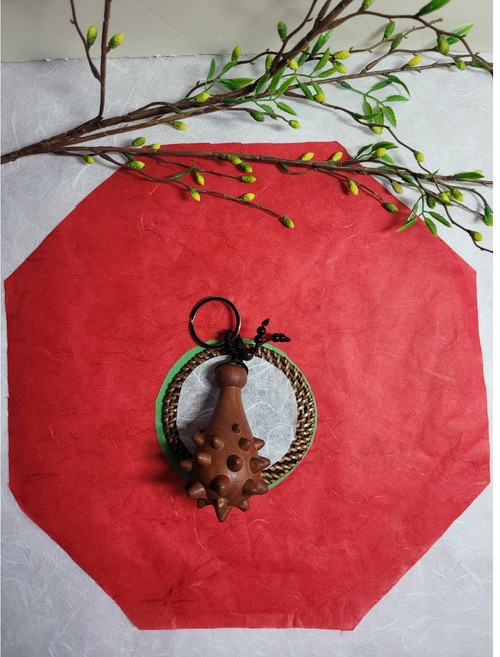 대추나무 원목 9cm 도깨비 방망이 지압봉 차걸이 키링 차량용 액막이 장식, 1개, 키링형