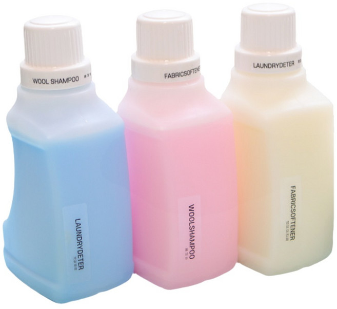 세제 소분용기 섬유유연제 리필용기 3p세트, 손잡이세제용기 1L 3개_서비스라벨지