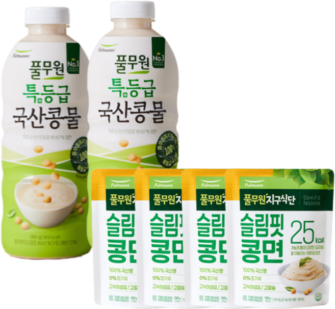 풀무원 콩국수 콩물 960g + 슬림핏 콩면 150g
