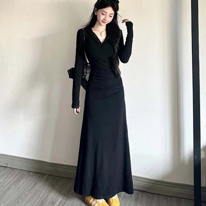 어반룩북 루엔 브리넥 슬림 롱 원피스