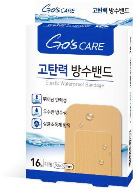 고스케어 고탄력 방수밴드(대형) 16매, 1개