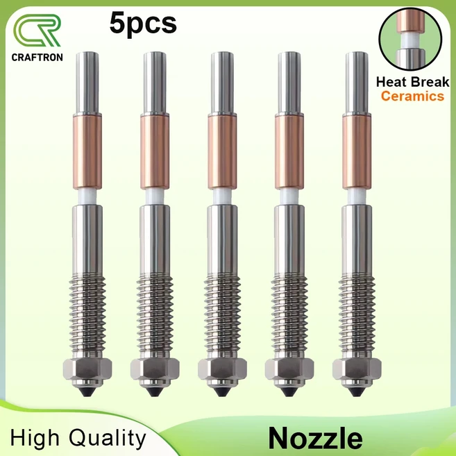 QIDI Plus4용 세라믹 절연 통합 디자인의 바이메탈 노즐 제거, 05 4 plus 5pcs, 03 0.6mm