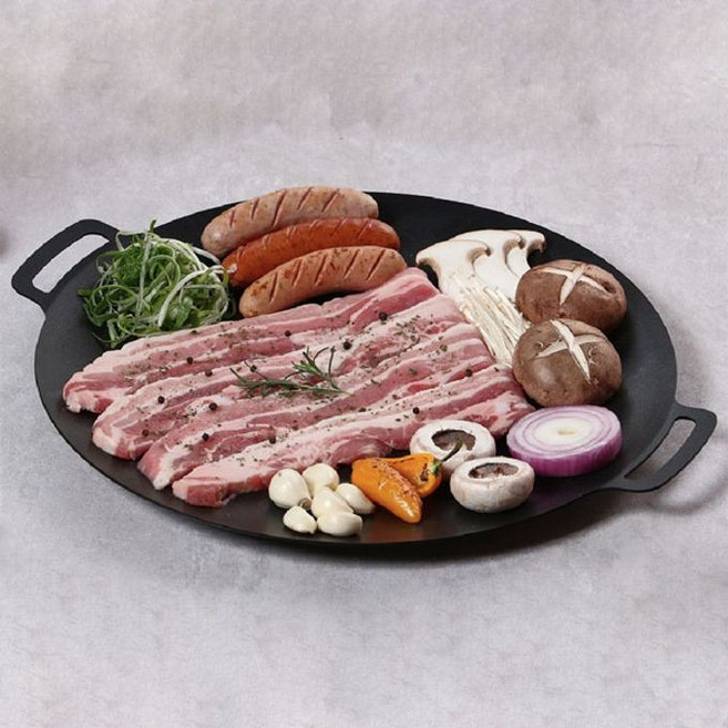 리빙아트 그리들 캠핑 고기 불판 인덕션 구이팬 33cm, 33cm (중), 1개