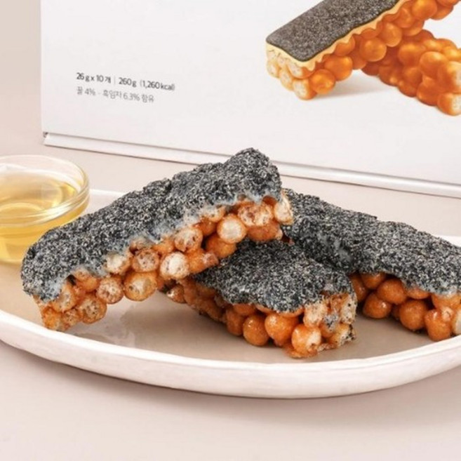 [넛쯔공방] 말랑말랑 꿀오랑 흑임자 780g (26g x 10 x 3pk) 학교 사무실 탕비실 간식 과자 비건스낵 캠핑 (41300195), 기본