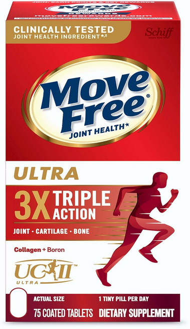 [사은품증정] 쉬프 무브 프리 울트라 트리플 액션 75정 (타블렛) Schiff Move Free Ultra Triple Action 75tabs +알약케이스(랜덤) 1개